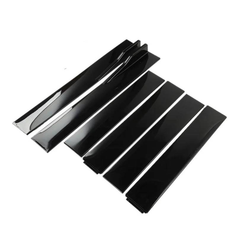 Seitenschweller 2M/2,2M Auto Universal Seitenschweller Verlängerung Rocker Panels Lip Splitter 6PCS Seite Spoiler ABS Auto Seitenschweller(Shiny black 2m) von Awqmx