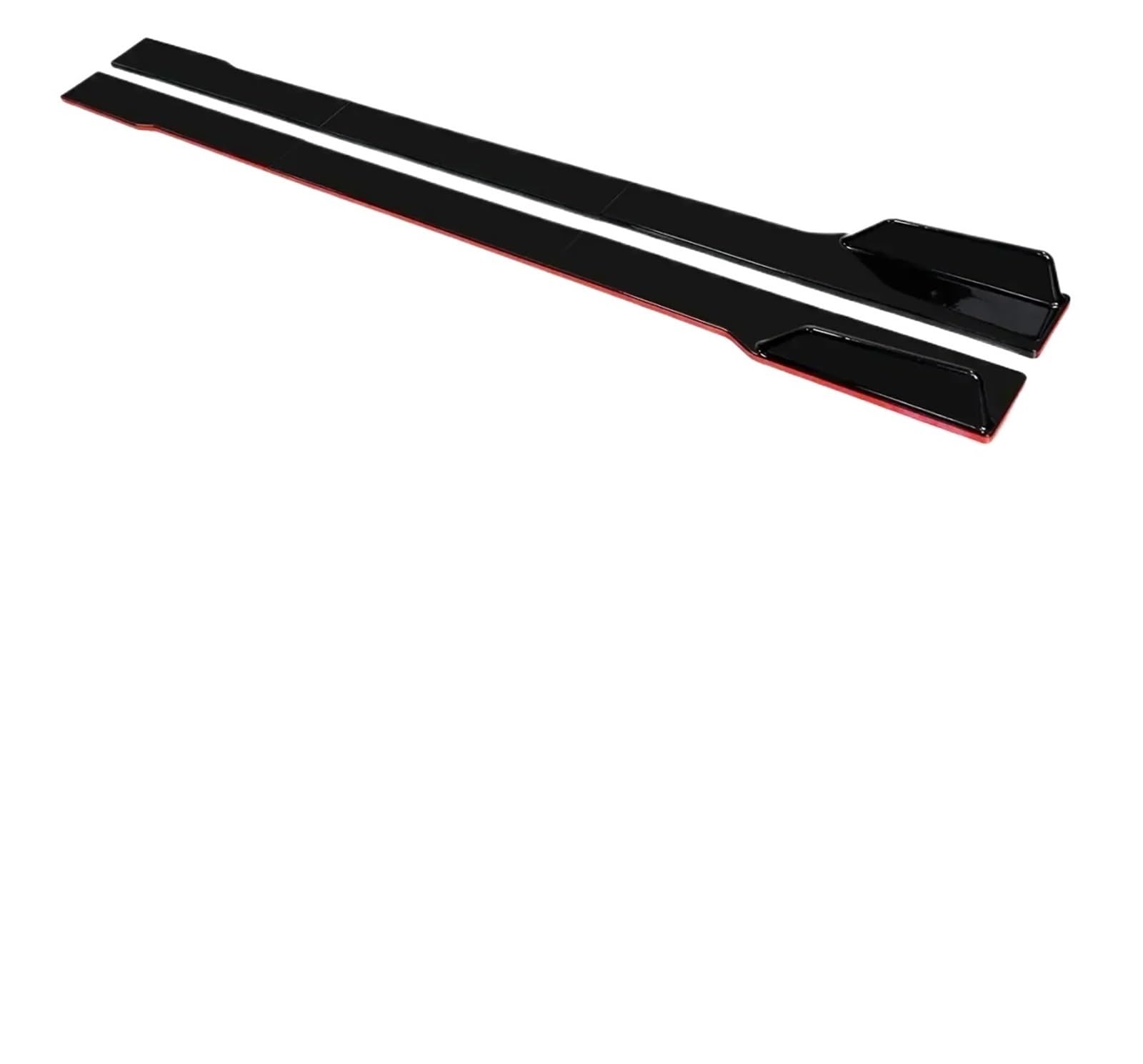 Seitenschweller Für Cadillac Für ATS Für CTS Für CTS-V 78,7 "Auto Seite Rock Splitter Spoiler Lip Rocker Panel Extensions Körper Kit Auto Seitenschweller(Black with Red side) von Awqmx