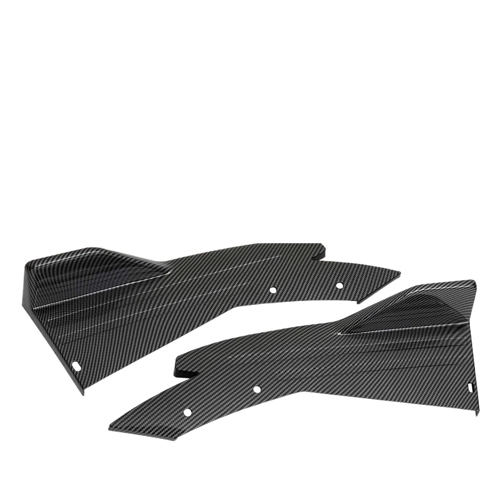 Seitenschweller Für Chevrolet Für Camaro Für SS Für LS Für LT 2PCS -Auto Heck -Lippen -Diffusor Splitter Canard Protector Frontkörperseite Rock Kit Kit Auto Seitenschweller(Carbon Fiber) von Awqmx