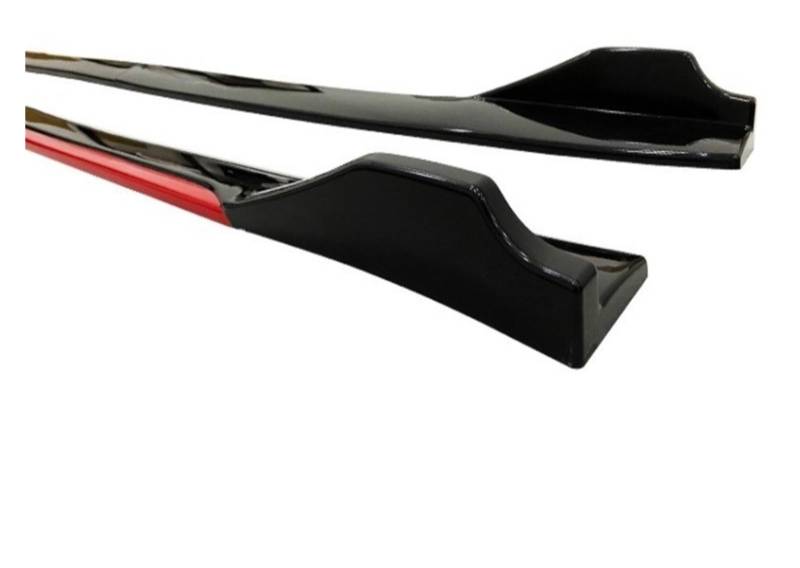 Seitenschweller Für Civic Für 8. Generation 2006–2012, 4 Stück Auto-Seitenschweller-Verlängerung Rocker Panels Lip Splitter Spoiler Auto Seitenschweller(Red+Gloss Black) von Awqmx