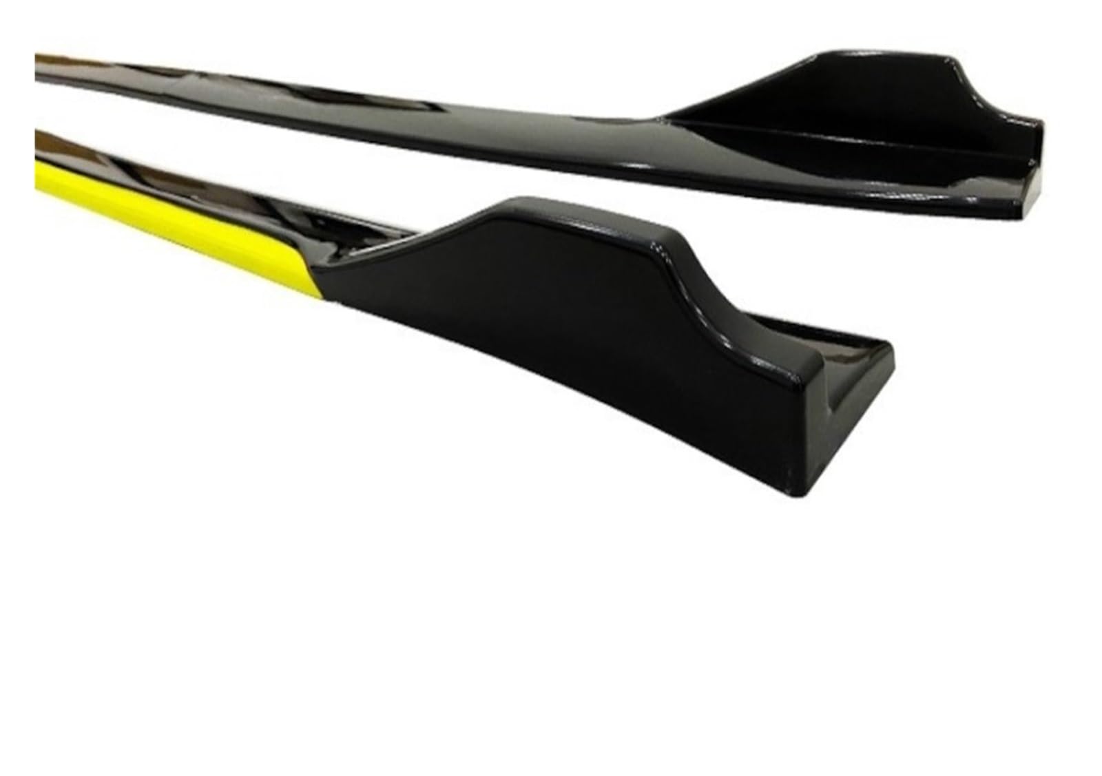 Seitenschweller Für Civic Für 8. Generation 2006–2012, 4 Stück Auto-Seitenschweller-Verlängerung Rocker Panels Lip Splitter Spoiler Auto Seitenschweller(Yellow+Gloss Black) von Awqmx