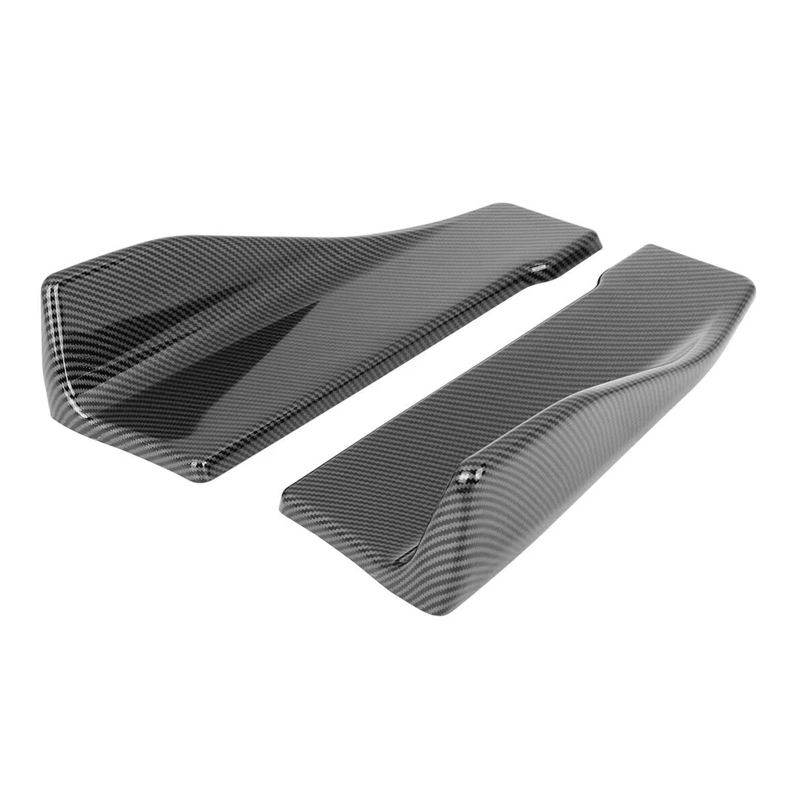 Seitenschweller Für Mitsubishi Für Lancer Für EVO Für 10 2008-2015 35 Cm Universal Side Rock Hinten Winglet Schürzen Körper Kit Auto Zubehör Auto Seitenschweller(Carbon Fiber Look) von Awqmx