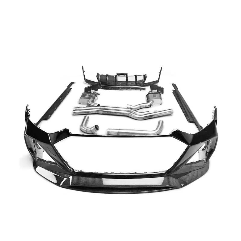 Seitenschweller Für RS6 Für MSY Für Stil Körper Kit Carbon Fiber Front Bumper Hinten Diffusor Auspuffrohr Seite Röcke Auto Seitenschweller von Awqmx