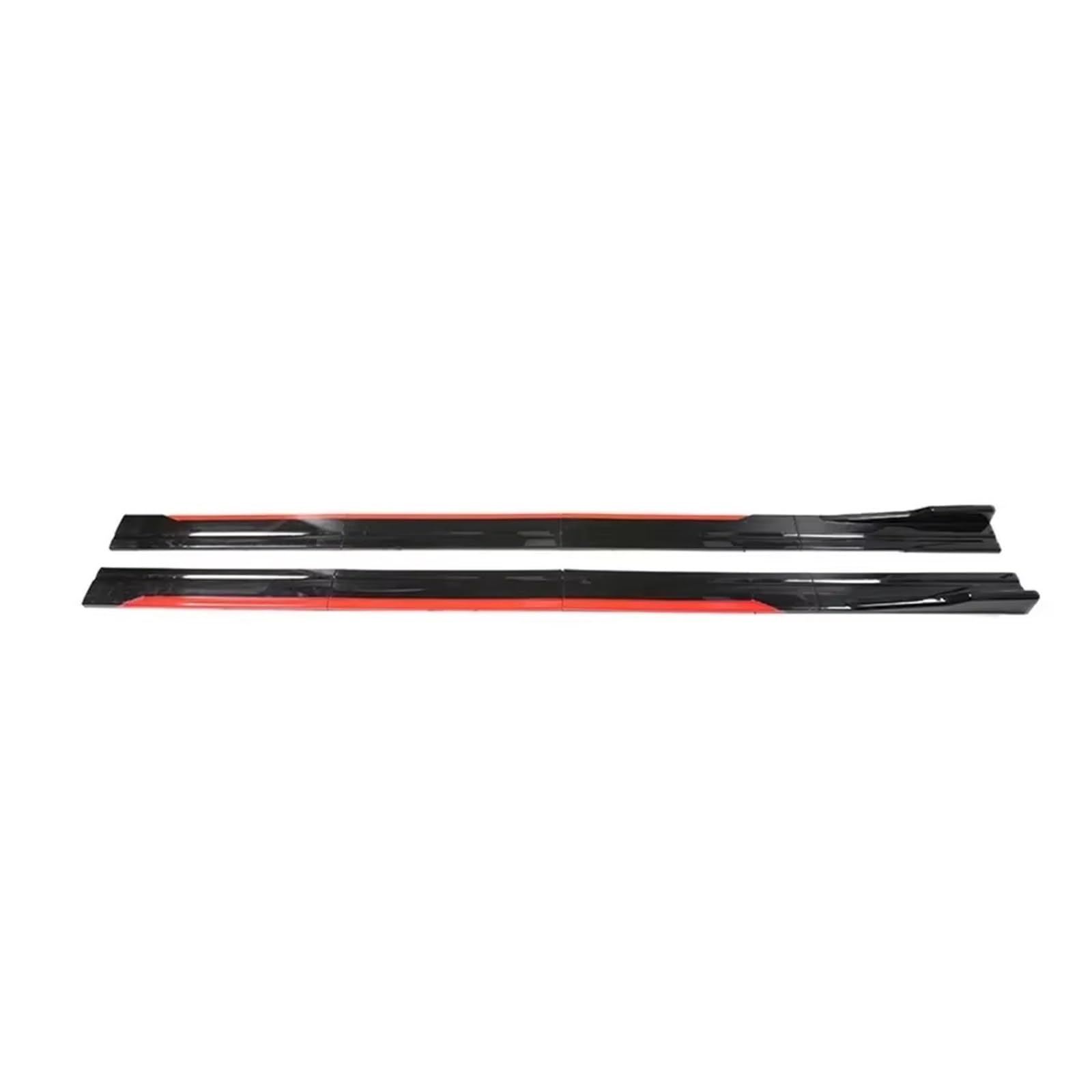 Seitenschweller Für VW Für Polo Für GOLF Für Mk5 Für Mk6 Für Mk7 Für Jetta 2,2 M Seitenschweller Verlängerung Rocker Splitter Diffusor Winglet Auto Seitenschweller(Black Red) von Awqmx