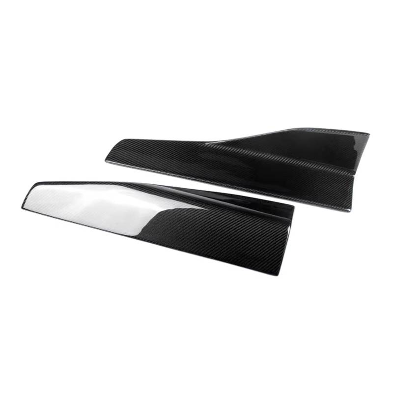 Seitenschweller Universal 2PCS Real Carbon Fiber Hinten Seite Röcke Splitter Spoiler Winglets Lippen Panel Verlängerung Körper Kit 57CM Auto Seitenschweller von Awqmx