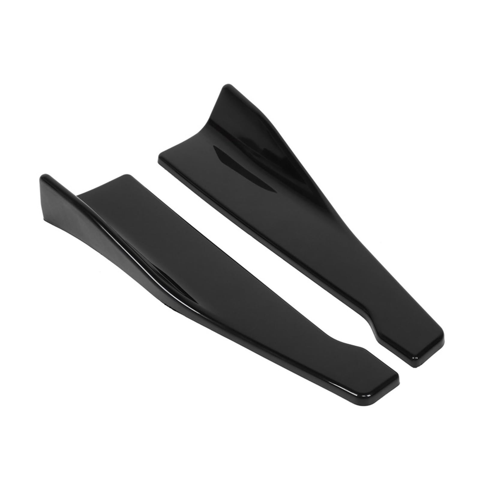 Seitenschweller Universeller Auto-Seitenschweller Stoßstangen-Spoiler-Splitter-Schutz Auto Seitenschweller(Glossy Black) von Awqmx