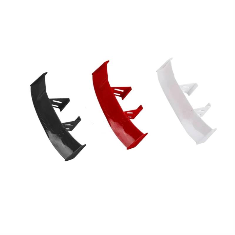 Heckspoiler Auto Universal Mini Spoiler Heckflügel Carbon Look Schwarz Weiß Rot Heckflügel Modell Auto Styling Dekoration Auto Zubehör Auto Spoiler Wing(3Pcs) von Axexnejv