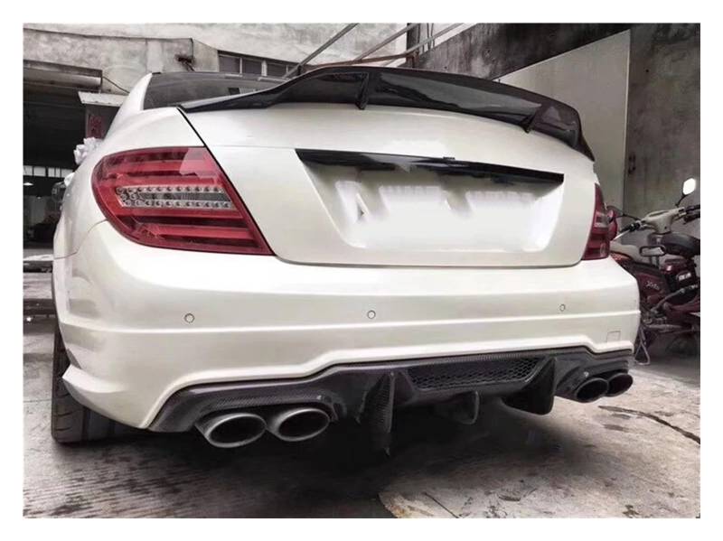 Heckspoiler Für Benz W204 Limousine 4-türig C350 C63 Für AMG Auto 2008-13 R-Typ Heckspoilerflügel Mit Glänzend Schwarzer Farbe ABS-Material Auto Spoiler Wing(Weiß) von Axexnejv