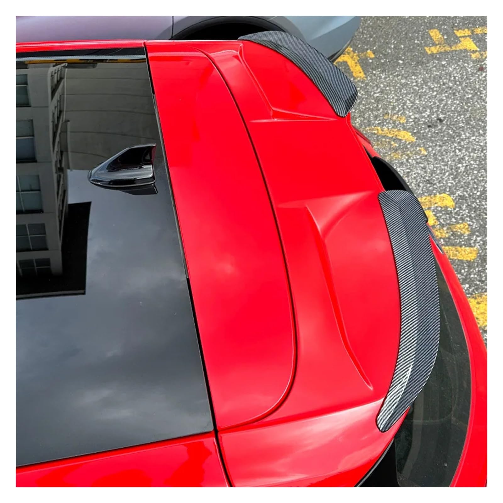 Heckspoiler Für Ford Für Focus MK4 4th ST Für Line Fließheck 2018-2023 Heckdach Sport Spoiler Flügel Styling Außenzubehör Teilekits Tuning Auto Spoiler Wing(Carbon Look) von Axexnejv