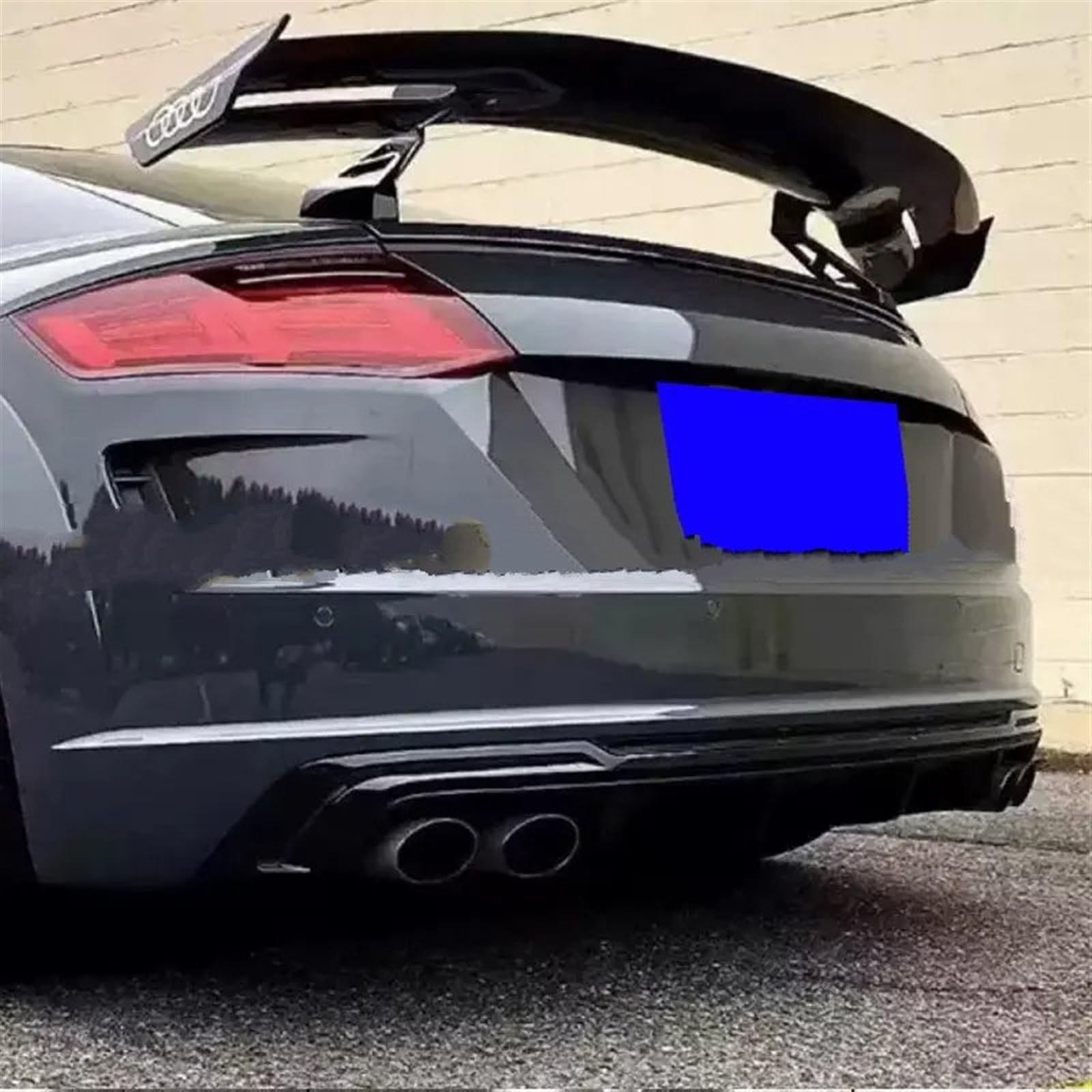 Heckspoiler Für TTS TT RS MK3 Auto-Styling Spoiler Auto-Styling Warhead Speed ​​Style Carbon Fiber Heckspoiler Flügel Auto Spoiler Wing(FRP Glossy Black) von Axexnejv