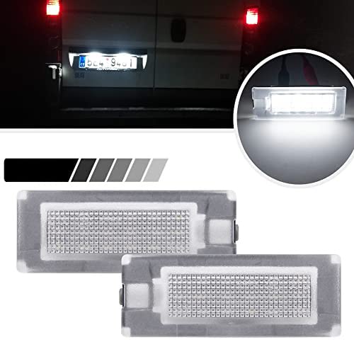 2 x weiße LED Kennzeichenbeleuchtung Canbus LED Nummernschildbeleuchtung kompatibel mit Fiat Ducato Peugeot Boxer Citroen Jumper 2006–2019 von Ayikeiy