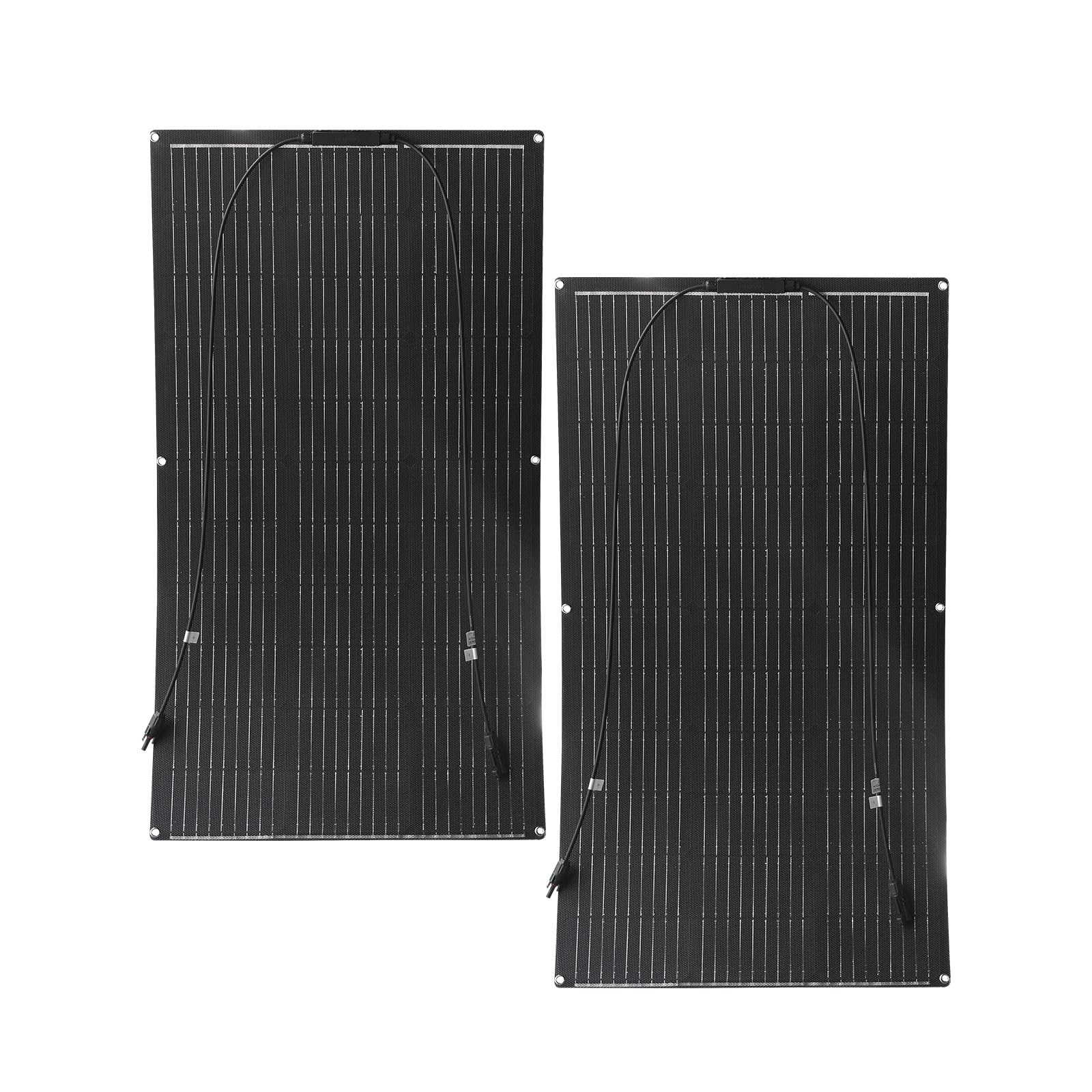 Aysolar 200W 12V Solarpanel Flexibel 2x100W 18V ETFE Monokristallin Solarmodul für 12V/24V Batterien Marine Wohnmobil Anhänger Boot Kabine Van Auto und unebene Oberflächen von Aysolar