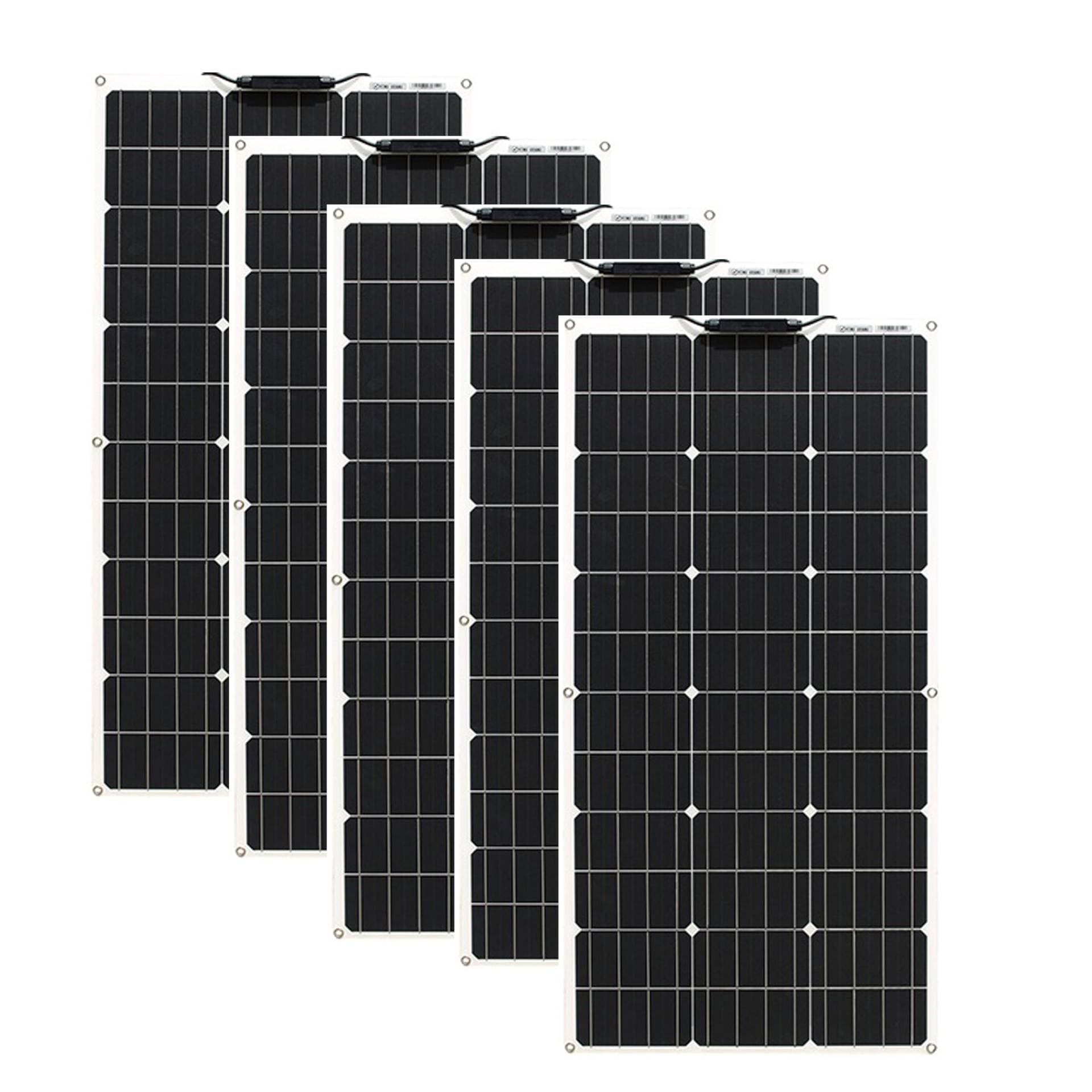 Aysolar 500W 12V Solarmodule Flexibel 5x100W 18V Monokristalline Photovoltaik Flexible Solarpanel für Marine Wohnmobil Dächer Boot Kabine Van Auto Batterieladung von Aysolar