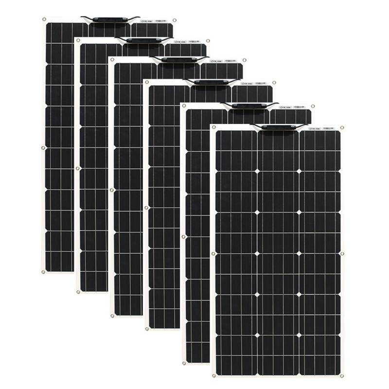 Aysolar 600W Flexibel Solarpanel 6 Stück 100W 12V Monokristalline Photovoltaik Solarmodule für Batterien, Wohnmobil,Boote, Wohnwagen, Van von Aysolar