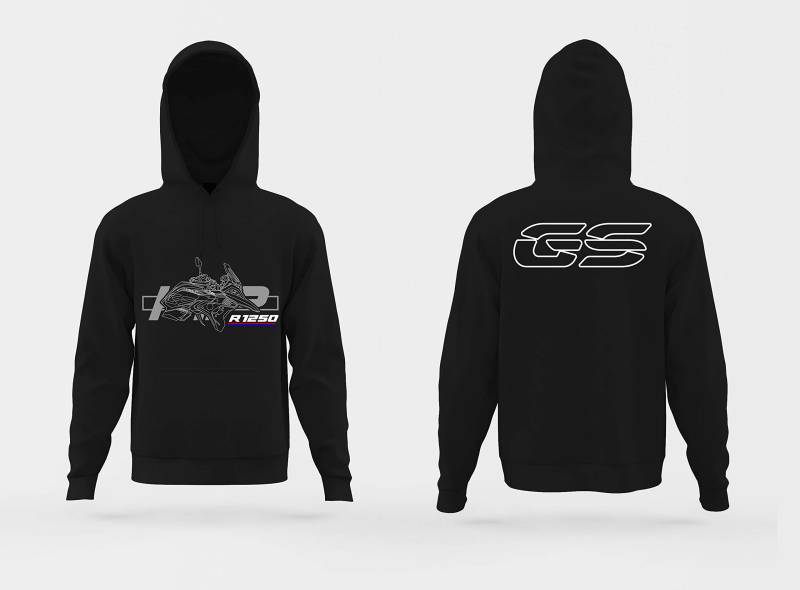 Kapuzenpullover R 1250 GS Hp Motorsport Lineart FPBMW-022 (Black, XL) von Az Graphishop