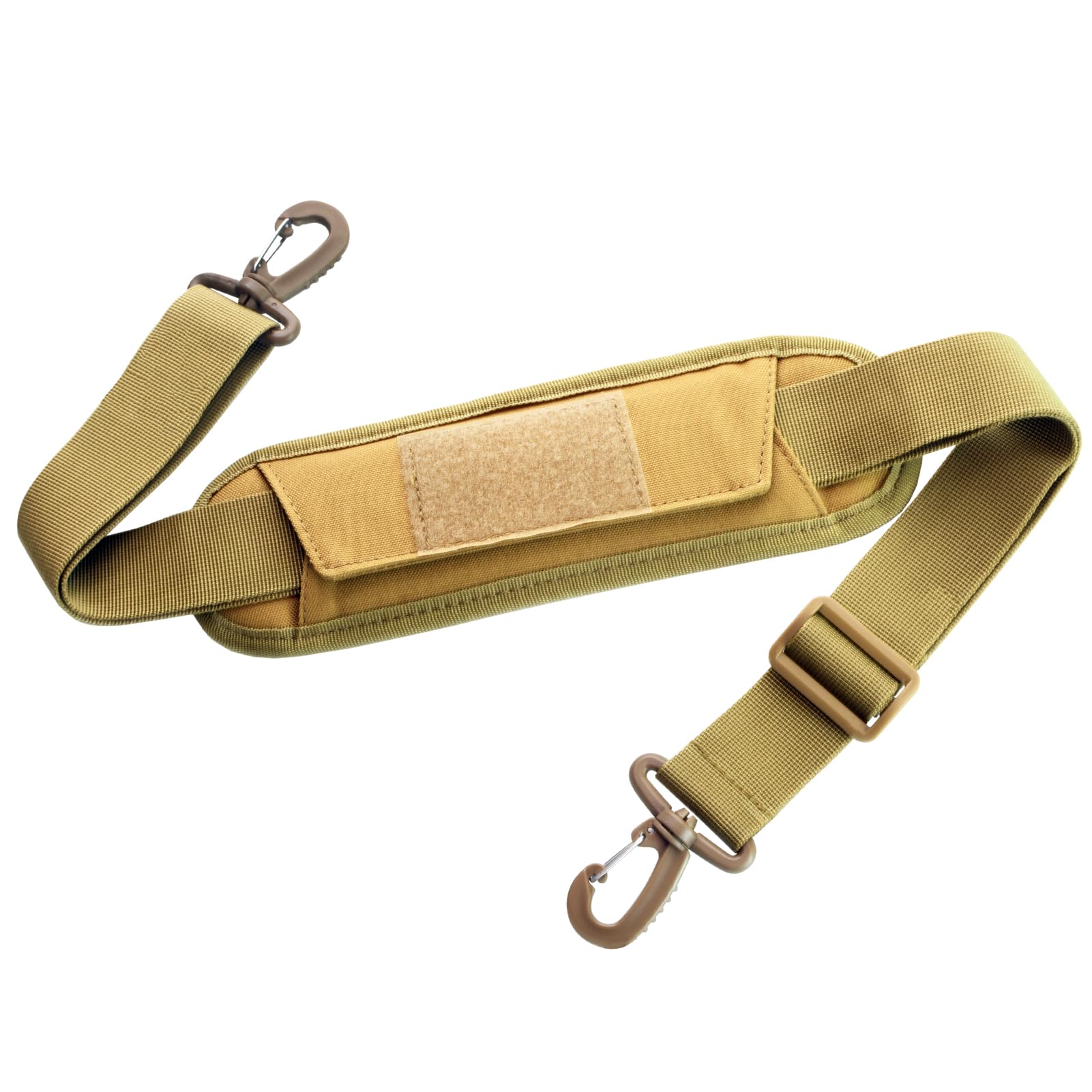 Azarxis Verstellbarer Schultergurt 3.8cm, Breiter Taschengurt Schulterriemen mit Karabiner für Schultertaschen Tragetaschen Handtaschen (Khaki - 38mm, 138cm) von Azarxis