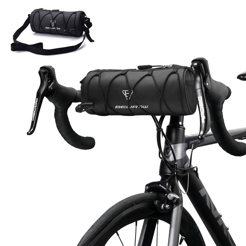 Lenker Aufbewahrungstasche, Lenkertasche Fahrrad, 2.4LWasserdicht Fahrradtasche Lenker, Multifunktionale Fahrradtasche mit Schultergurt, Storage Bike Bag, Fahrradlenkertasche für Rennrad Mountainbike von Azonelife