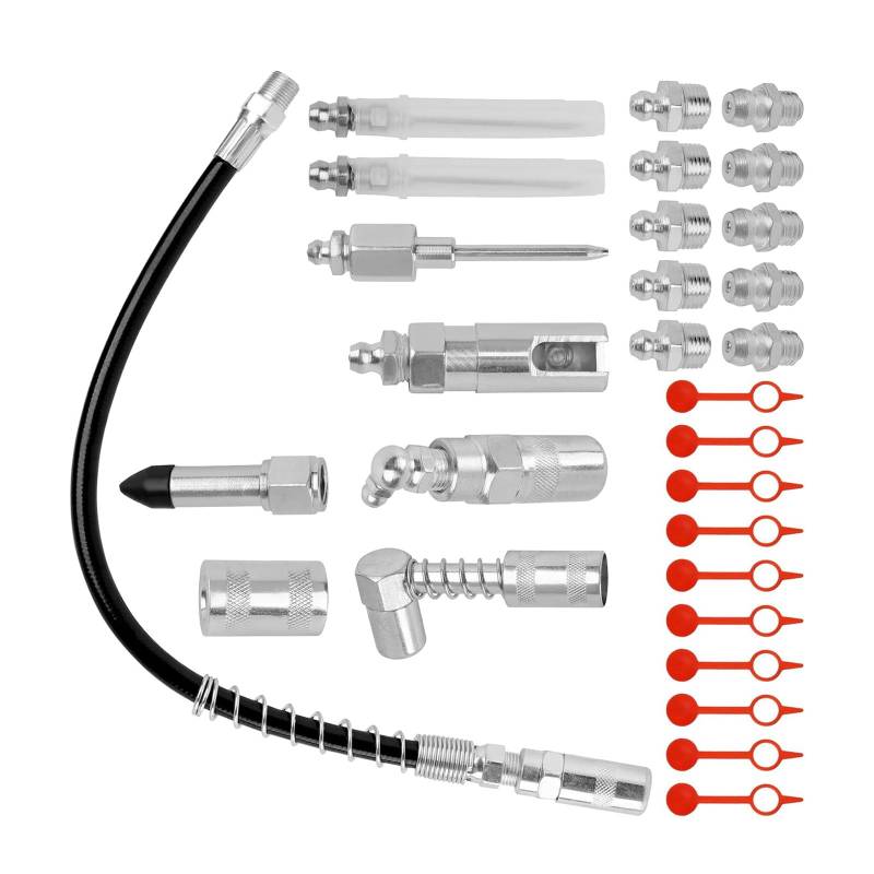 Azxcvbnm Fettadapter Düsenkupplungen Fittings 90 Grad Schmierwerkzeug geeignet für schwer erreichbare Armaturen Werkstatt von Azxcvbnm