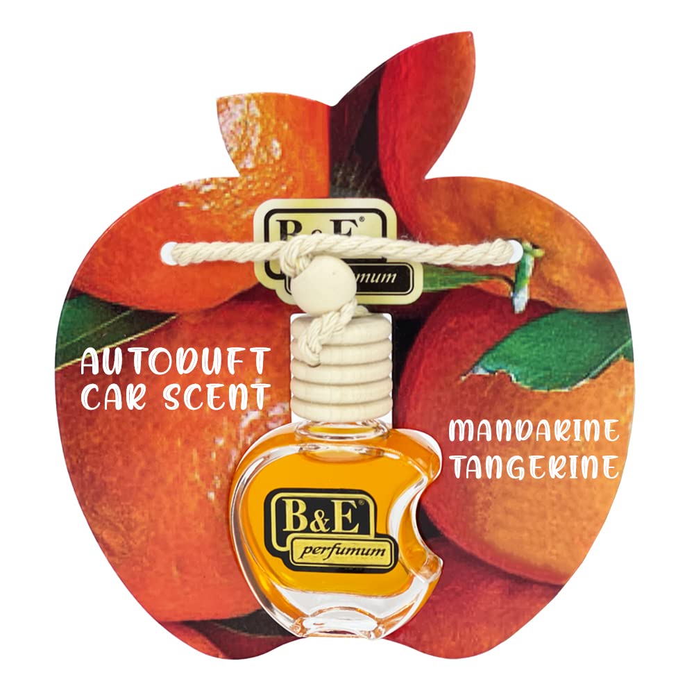 B&E Autoduft 12ml | Lufterfrischer | Auto Zubehör | Car Fragrance | Autoparfum (Mandarine) von B&E Parfum