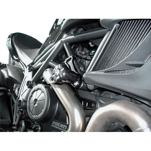 B&G Sturzpads Racing Alu schwarz für Ducati Diavel 1200 von B&G