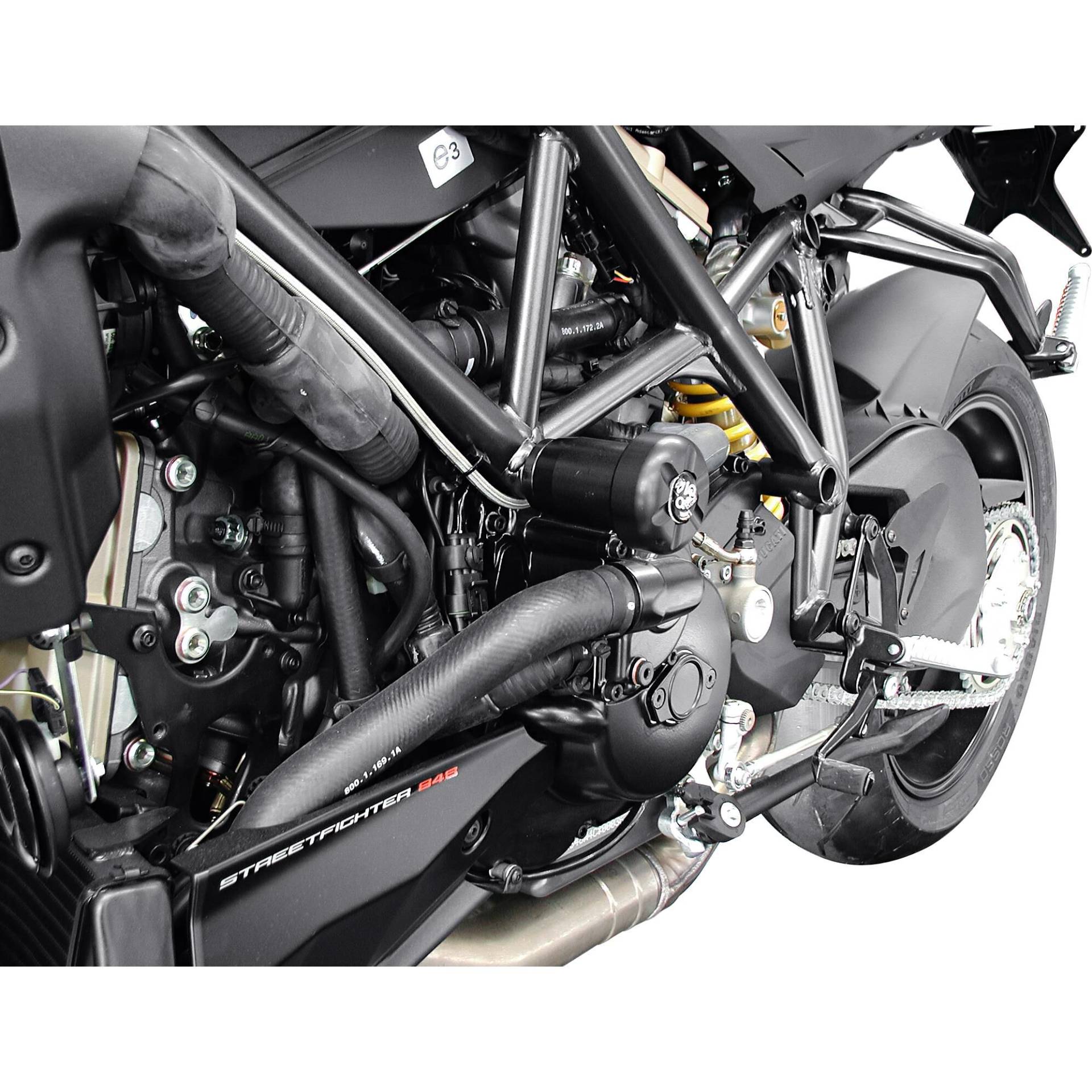 B&G Sturzpads Racing Alu schwarz für Ducati Streetfighter 848 von B&G