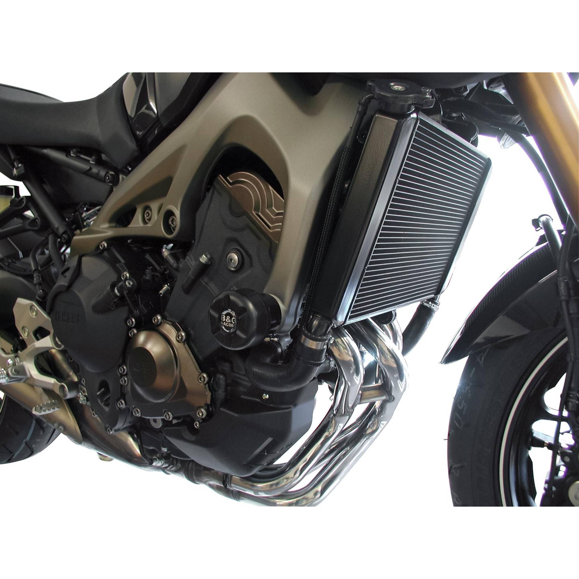 B&G Sturzpads Racing Alu schwarz für Yamaha MT-09 2013-2016 von B&G