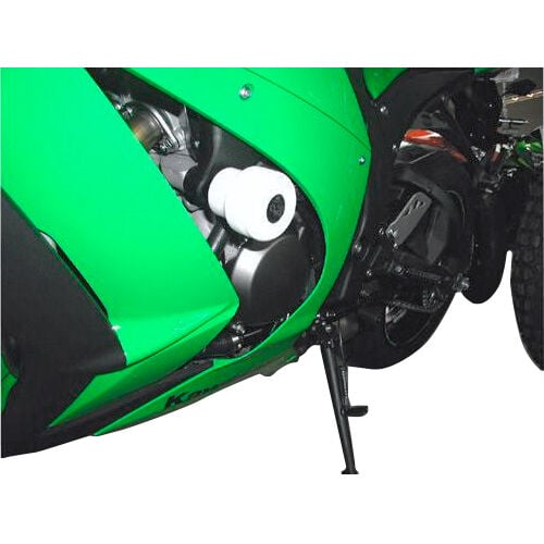 B&G Sturzpads Racing Polyamid weiß für Kawa ZX-10 R 2011-2015 von B&G