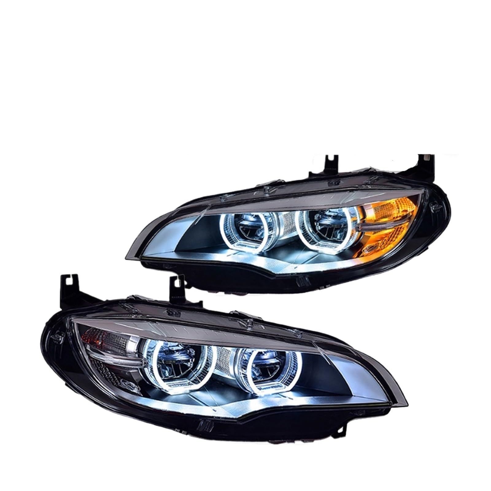 2PCS Auto Licht Kompatibel for BMW X6 E71 2008-2014 LED Auto Scheinwerfer Montage Upgrade Hoch Konfigurieren dynamische Signal Lampe Werkzeug Zubehör von BAABLIY