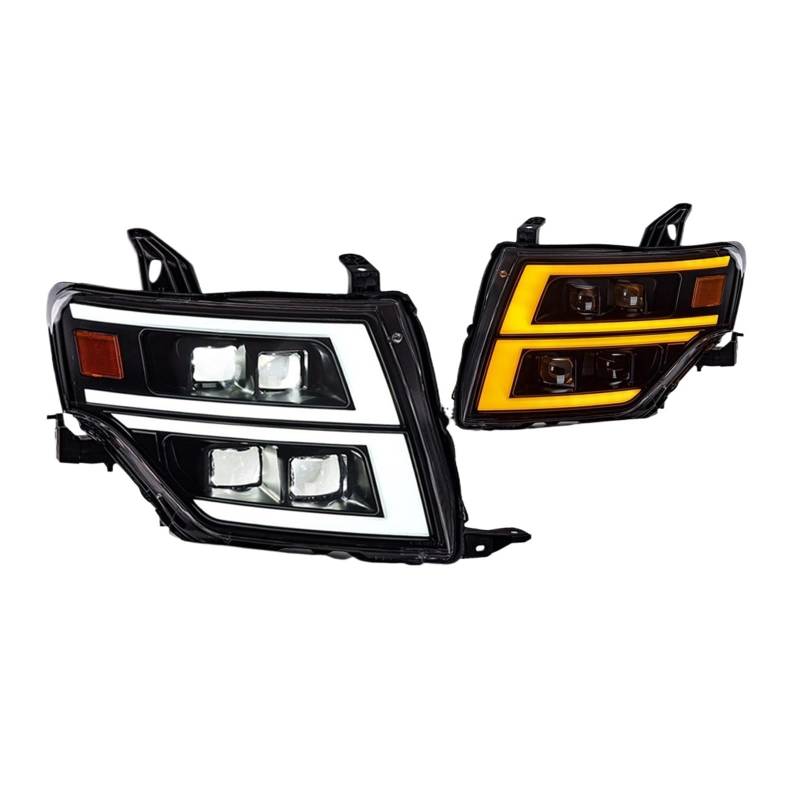 2Pcs Auto Styling for Pajero V93 Scheinwerfer 2006-2020 V97 LED Scheinwerfer Montero V87 V95 Dynamische Signal Animation DRL Zubehör(B) von BAABLIY