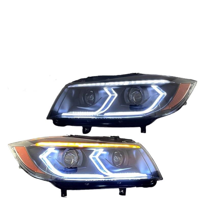 Auto-Frontleuchten kompatibel for BMW 3er E90 LED-Scheinwerfer 2005–2012 318i 320i 325i Upgrade DRL-Signale Scheinwerfer-Montagezubehör(2p Lights Led Blubs,09-12_HALOGEN) von BAABLIY