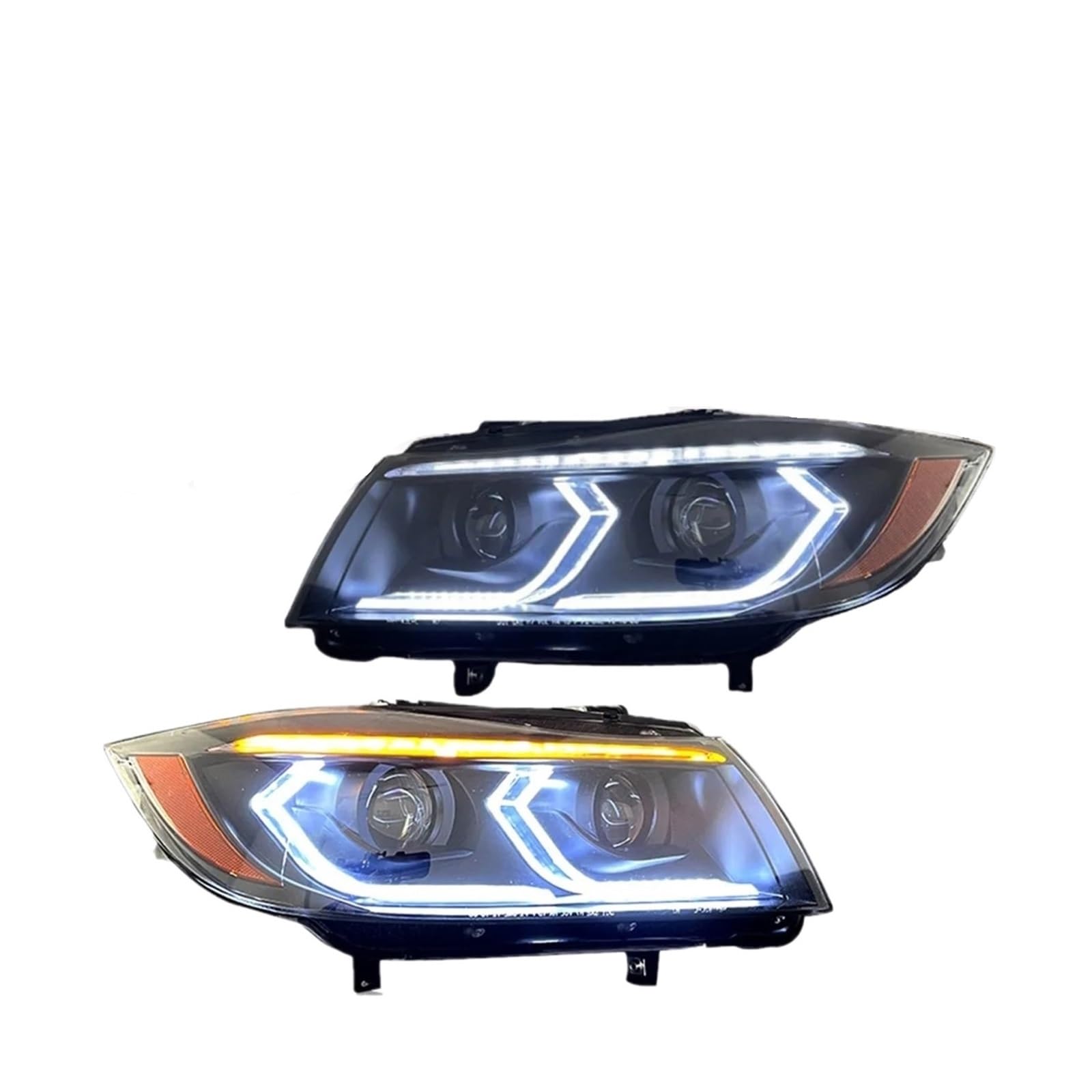 Auto-Frontleuchten kompatibel for BMW 3er E90 LED-Scheinwerfer 2005–2012 318i 320i 325i Upgrade DRL-Signale Scheinwerfer-Montagezubehör(2p Lights Led Blubs,09-12_XENON) von BAABLIY