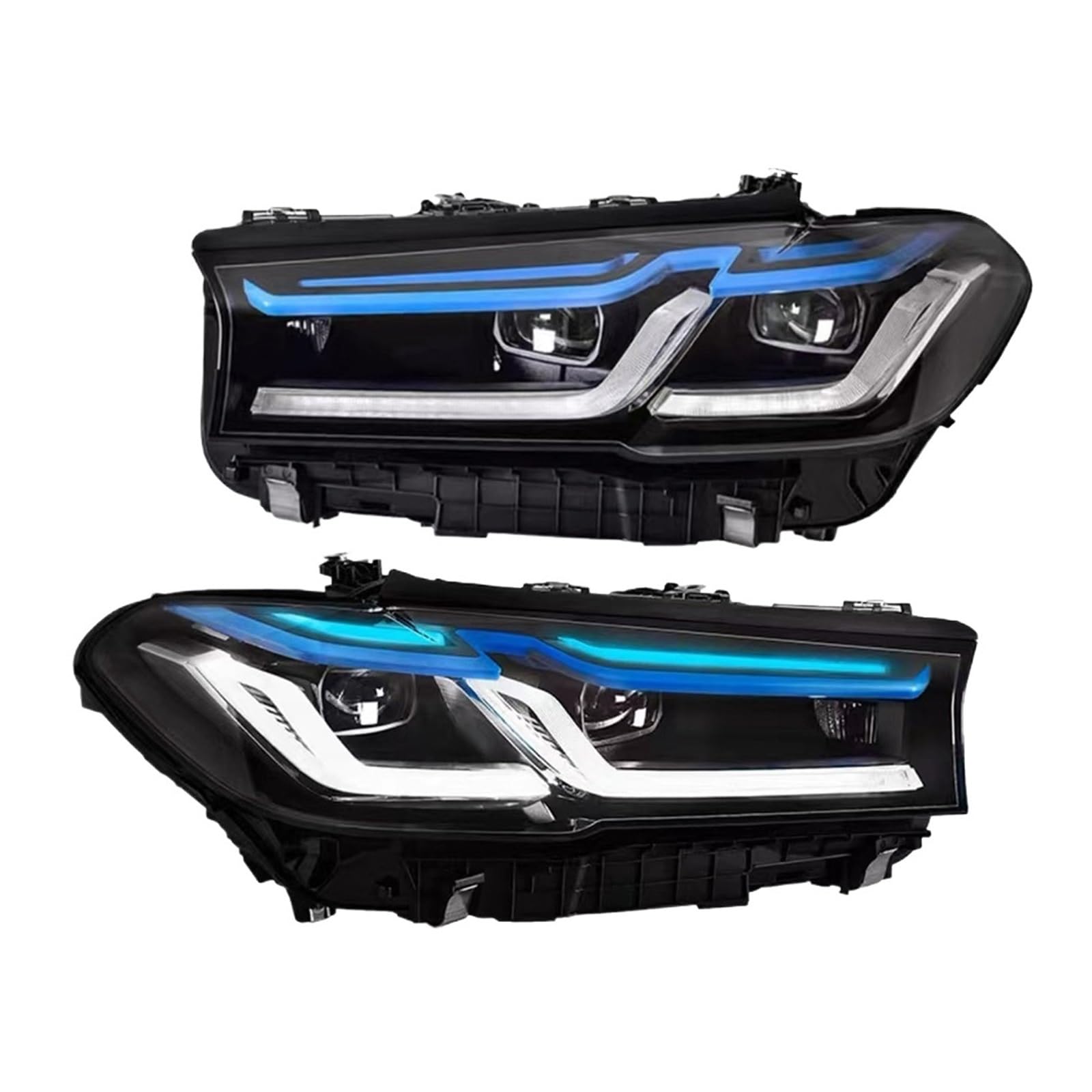 Auto Kompatibel for BMW G30 2018-2022 M5 LCI Typ Scheinwerfer DRL H/ella LED Bi Xenon birne Nebel Lichter Auto Zubehör G38 Kopf Lampe(2018-2020 year) von BAABLIY