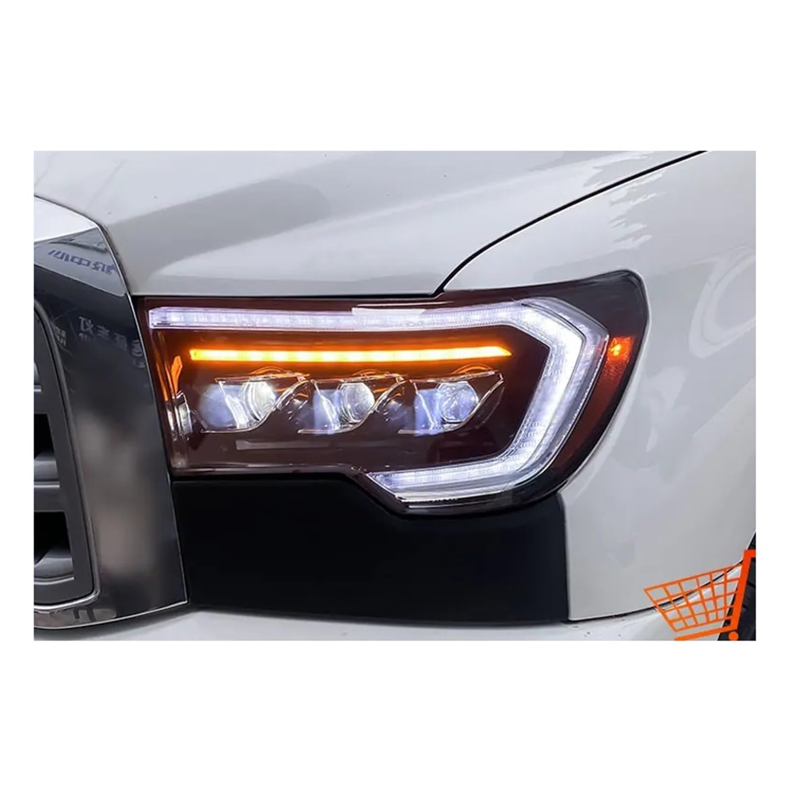 Auto Kompatibel for Toyota 07-13 Tundra Sequoia Front Lampe Upgrade DRL Scheinwerfer Dynamische Blinker LED Projektor Objektiv auto Zubehör von BAABLIY