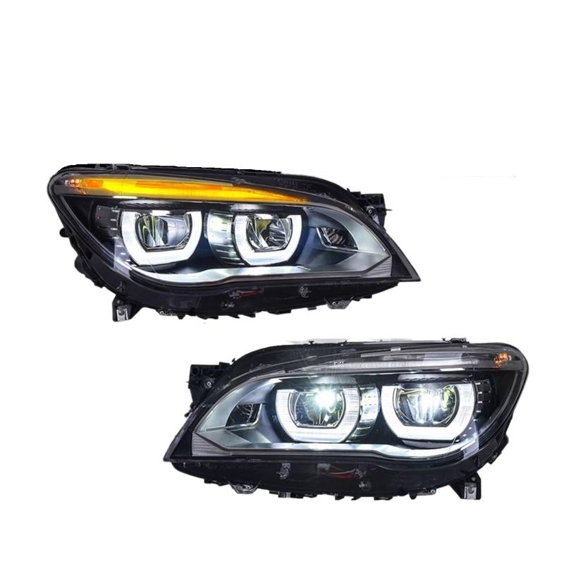 Auto-LED-Scheinwerfer kompatibel for BMW 7er F01 F02 DRL-Scheinwerfer 2009–2012 2013–2015 Xenon-Upgrade LED-Scheinwerfer-Montagezubehör(2013-2015 Year) von BAABLIY