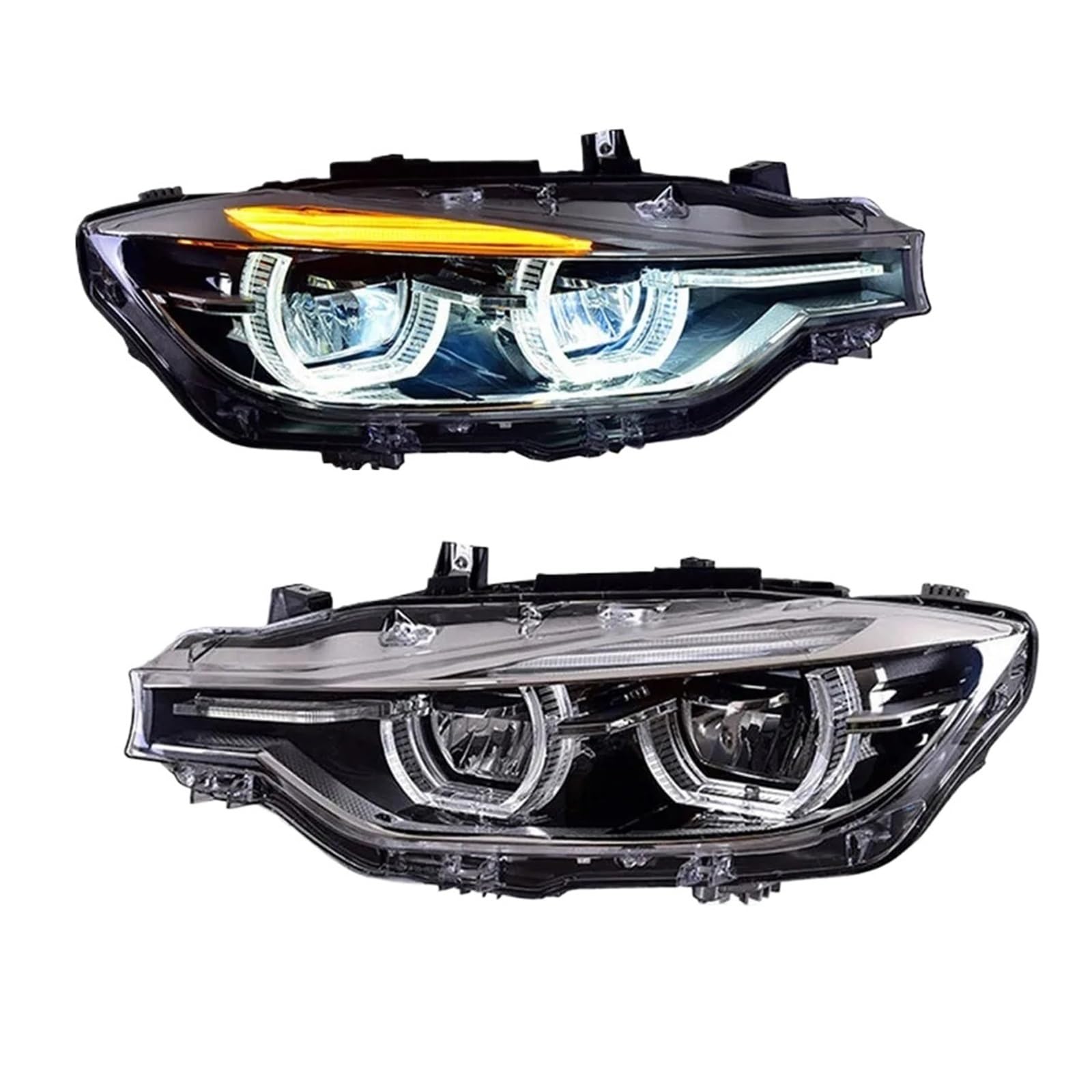 Auto-Licht kompatibel for BMW F30 F35 2013–2019 3er-Serie 320i LED-Auto-Scheinwerfer-Montage-Upgrade Hochkonfigurierbares Signallampen-Zubehör(Original Halogen) von BAABLIY