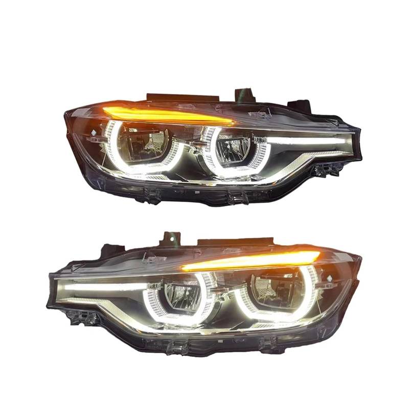 Auto-Scheinwerfer, kompatibel mit BMW 3er F30 F35 F80 318 320 325 328M 330 335 2013–2019, dynamische LED-Scheinwerfer DRL Angel Eye Light(Replace Halogen) von BAABLIY