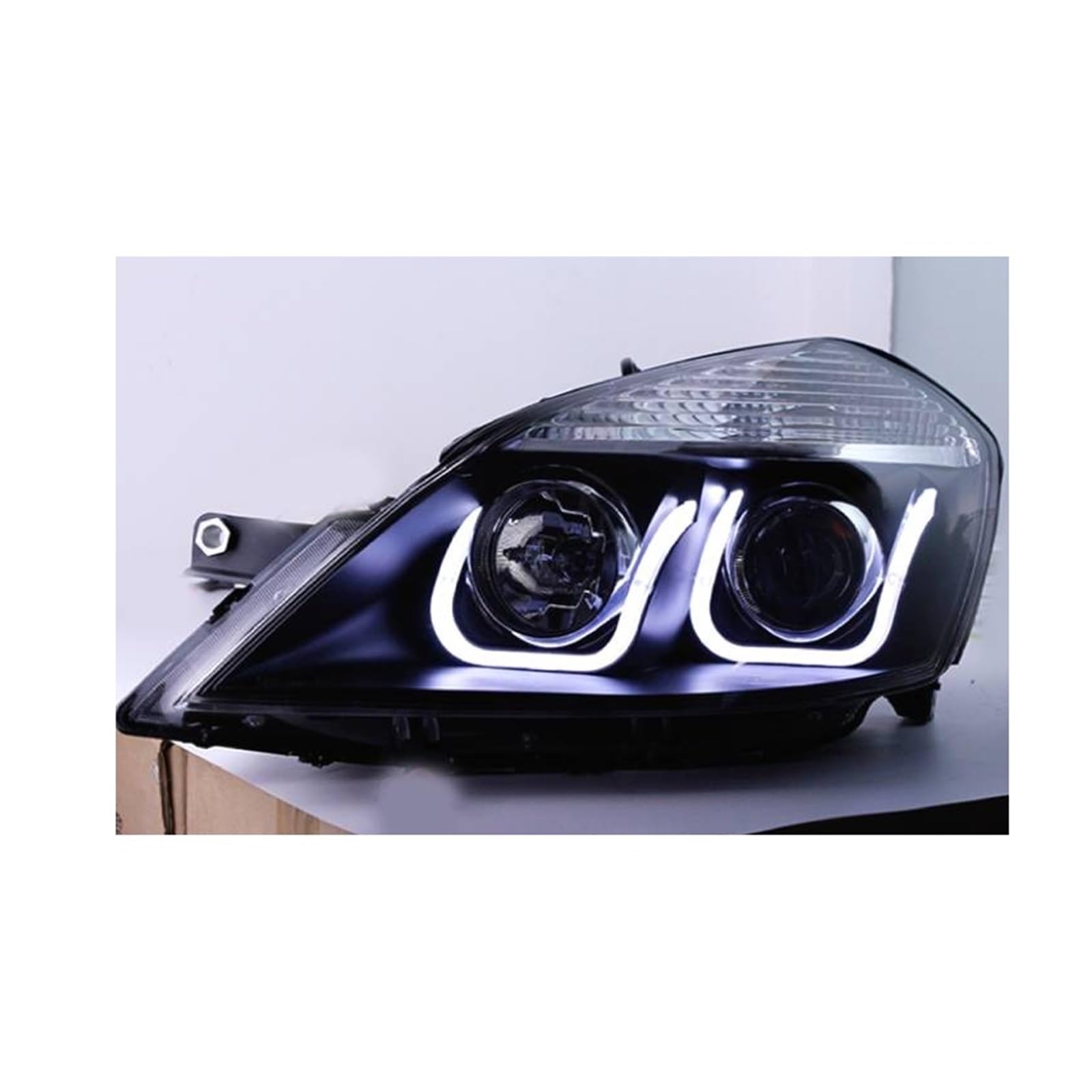 Auto Styling Kompatibel for Buick Excelle Kopf Lampe 2008-2013 LED Scheinwerfer DRL H7/D2H Xenon Bi Xenon objektiv Auto Zubehör(5000K,55W) von BAABLIY