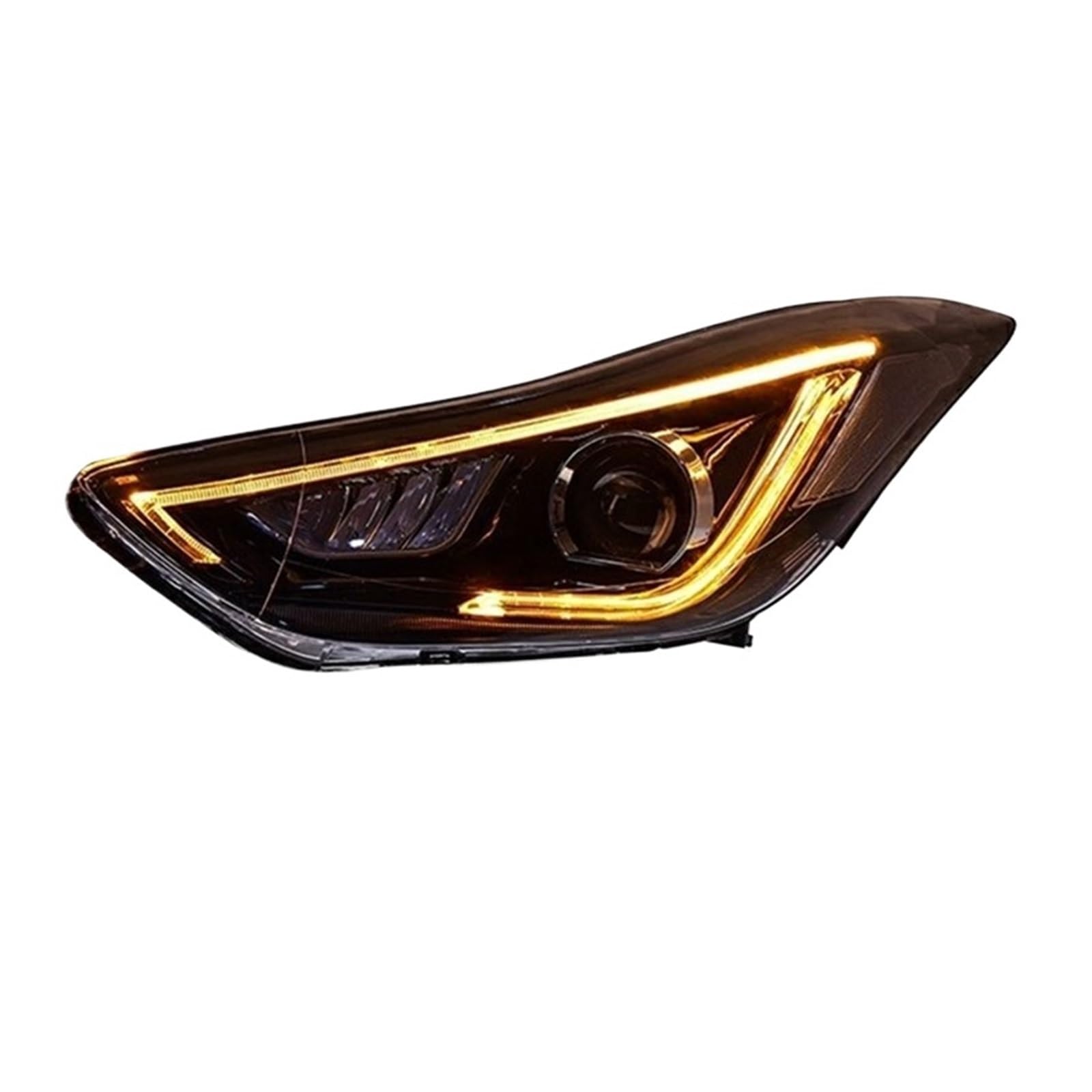 Auto Zubehör Kompatibel for Hyundai Elantra Scheinwerfer 2012-2016 Elantra Kopf Licht DRL Blinker High-Beam Projektor objektiv von BAABLIY