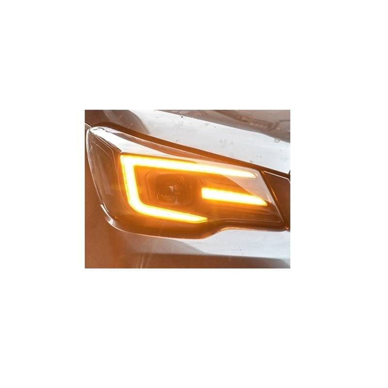 Auto Zubehör Kompatibel for Subaru Forester Scheinwerfer 2013-2018 Forester Scheinwerfer DRL Blinker Fernlicht Projektor Objektiv von BAABLIY