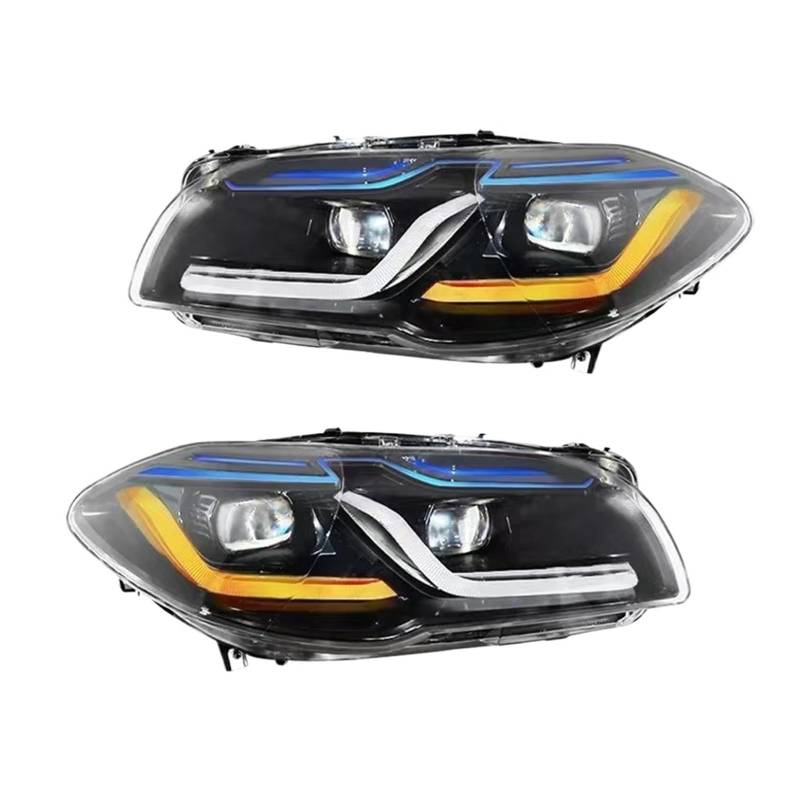 Autoscheinwerfer kompatibel for BMW F10 LED-Scheinwerfer 2011–2017 5er F18 520i 525i 530i M5 Styling Signalprojektorobjektiv Autozubehör(NO AFS_2014-2017 XENON) von BAABLIY