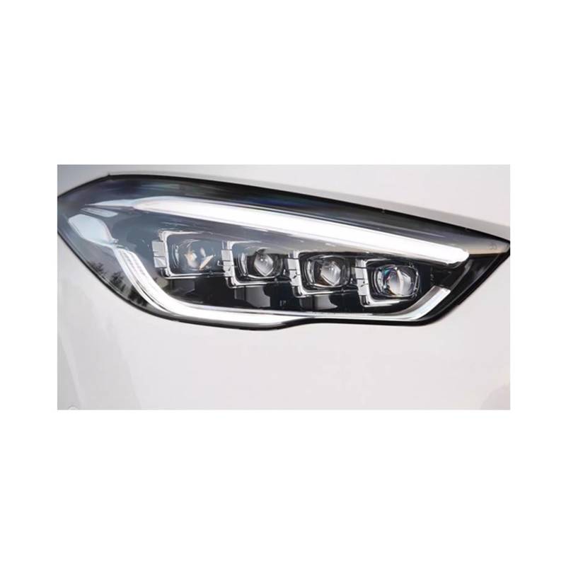 Autozubehör kompatibel for Benz GLA Scheinwerfer 2020–2022 Mercedes GLA Scheinwerfer GLA200 GLA300 DRL Blinker Fernlicht Angel Eye Project von BAABLIY