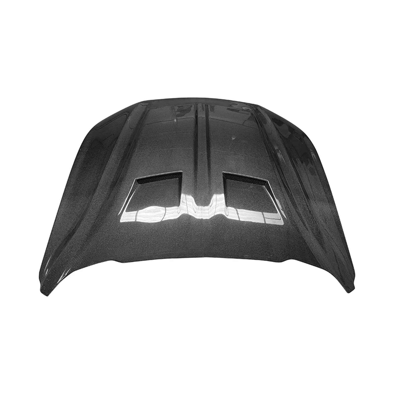 Carbon-Faser-Motorabdeckung, klare Motorhaube, Ausschnitt, Kühlung vorne, Ventilabdeckung, kompatibel for Ford Mustang 2018–2021, Body-Kit(Carbon Fiber Pattern) von BAABLIY