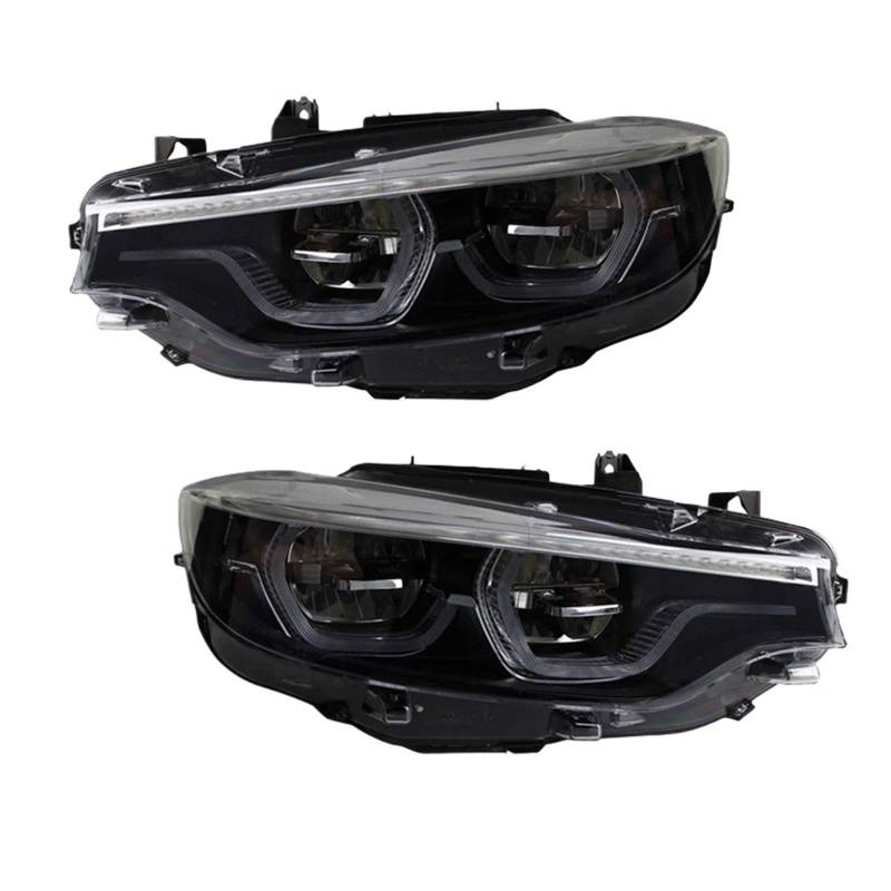 Ein Paar Autolichter kompatibel for BMW F32 F36 M4 LED-Scheinwerfer 2013–2019 425i F82 Kopflampe Drl Projektorlinse Kfz-Zubehör(Go-2,GO-3_GO-4) von BAABLIY