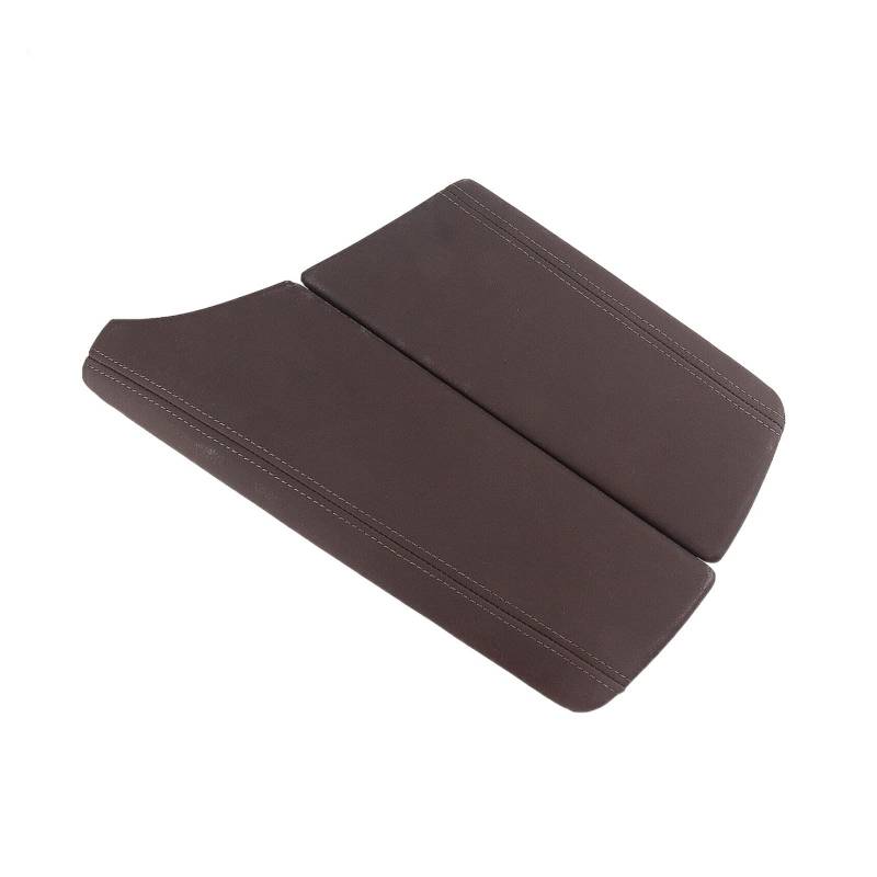 Kompatibel for BMW F10 F11 F18 2010–2017 5er-Serie, beigefarbenes Leder, Abdeckung for die Mittelkonsole des Autos, Querlenker, Restbrett, Deckelschild(Mocha Brown) von BAABLIY