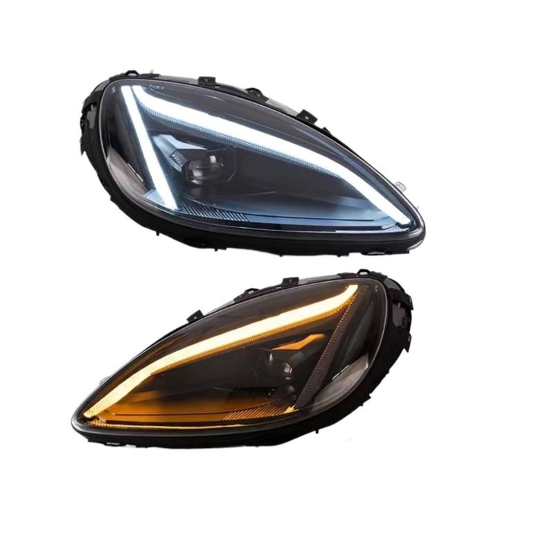 Neue Stil Auto Kopf Lampe Kompatibel for Corvette C6 LED Scheinwerfer 2005-2013 Dual Beam Objektiv Blinker von BAABLIY