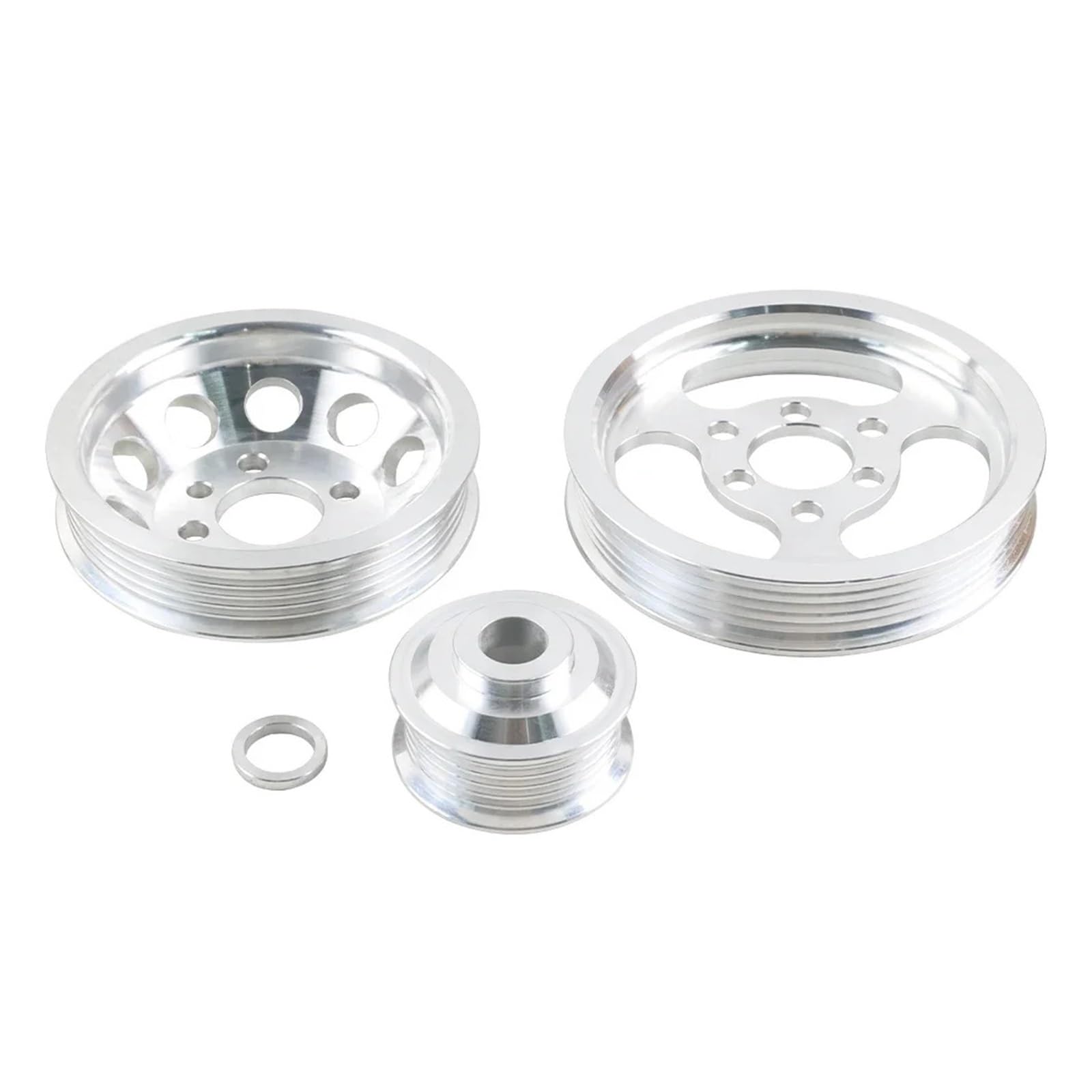 Set 3 Stück Auto-Verschleißteile Billet-Aluminium-Kurbelwelle Kurbelriemenscheibe kompatibel for VW Golf GTI Jetta Beetle 99–05 1,8 T 2,0 L 20 V von BAABLIY