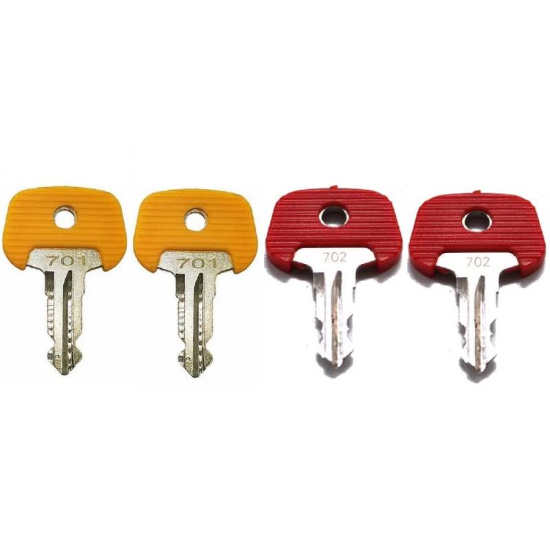 4 Pcs Ersatz 802 Zündschlüssel 801 Starterschlüssel 701 Plant Keys 702 Switch Key 633 für Jungheinrich Ant BT Gabelstapler Kompatibel mit Komatsu Gabelstapler Linde Stapler Ameise Still (701+702) von BAAQII