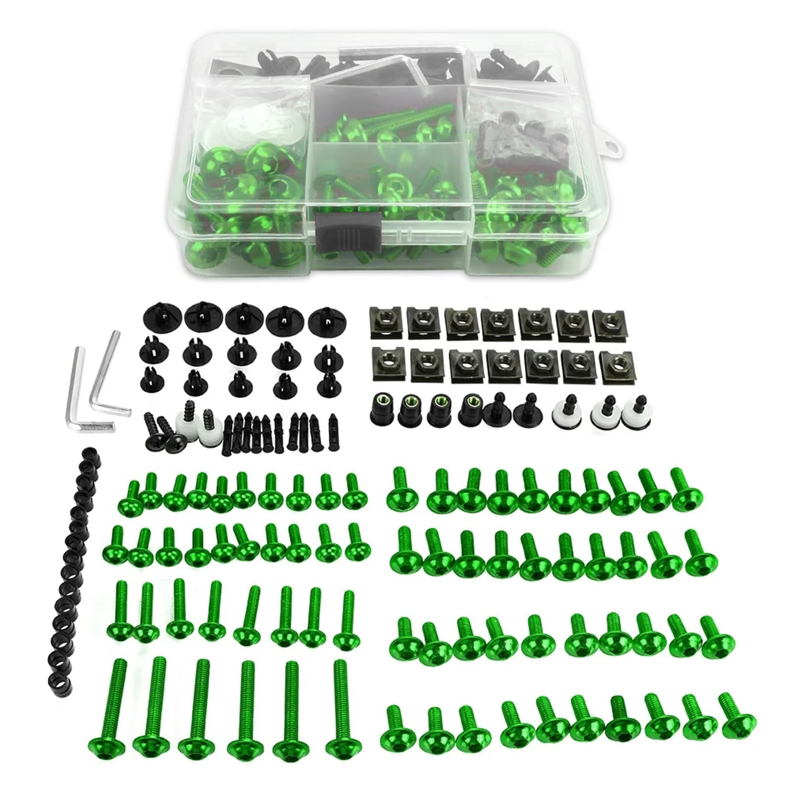 BABEGIM Universal for CBR 600 F4 F4i 1999 2000 2001 2002 2003 2004 2005 2006 2007 Voll CNC Verkleidung Bolzen kits Schrauben Zubehör(Green 1 box) von BABEGIM