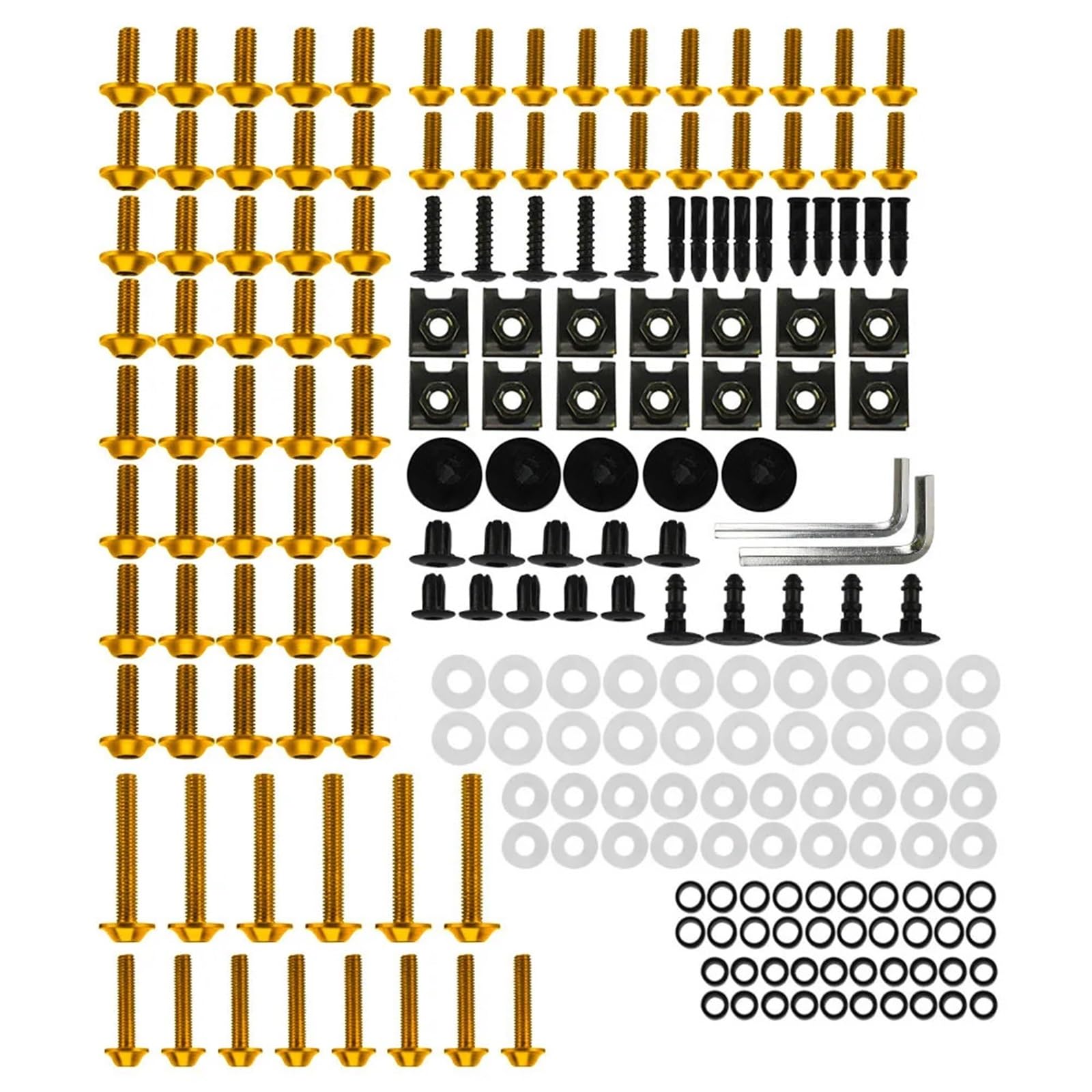 BABEGIM for CB400SF CB400X CB500 CB500F CB500X CB599 Hornet CB600F Motorrad Verkleidung Bolzen Windschutzscheibe Muttern Befestigungen Clips Schrauben(Gold) von BABEGIM