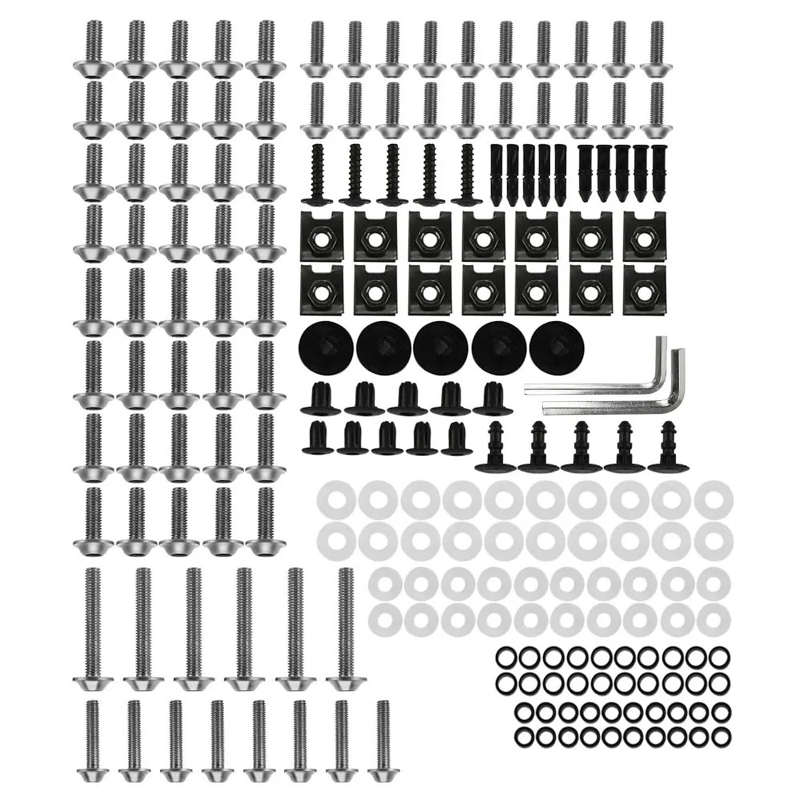 BABEGIM for NC700S NC700X NC750 NC750S NC750X PCX125 PCX150 PCX160 Motorrad Verkleidung Bolzen Windschutzscheibe Muttern Befestigungen Clips Schrauben(Silver) von BABEGIM